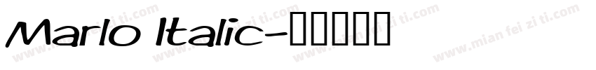 Marlo Italic字体转换